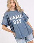 Mittoshop GAME DAY Round Neck Short Sleeve T-Shirt