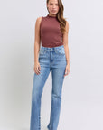 Judy Blue Full Size Raw Hem High Rise Bootcut Jeans