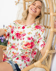 e Luna Allover Floral One Shoulder Top