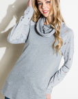 Distressed Terry Mix Tunic