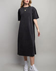 Vented Heavy Cotton Washed Dress