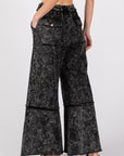 SAGE + FIG Mineral Washed Terry Wide Leg Pants