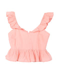 Lilou Sleeveless Ruffled Top with Flare