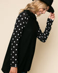 e Luna Polka Dot Turtleneck Top