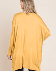 BOMBOM Round Neck Long Sleeve Oversized Top