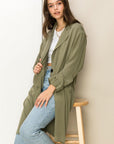 Adora Right Round Button Front Oversized Coat - My Pampered Life Seattle