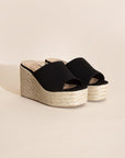 Platform Wedge Slide Heels