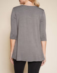 Fabina Bamboo Elbow Tunic Tee