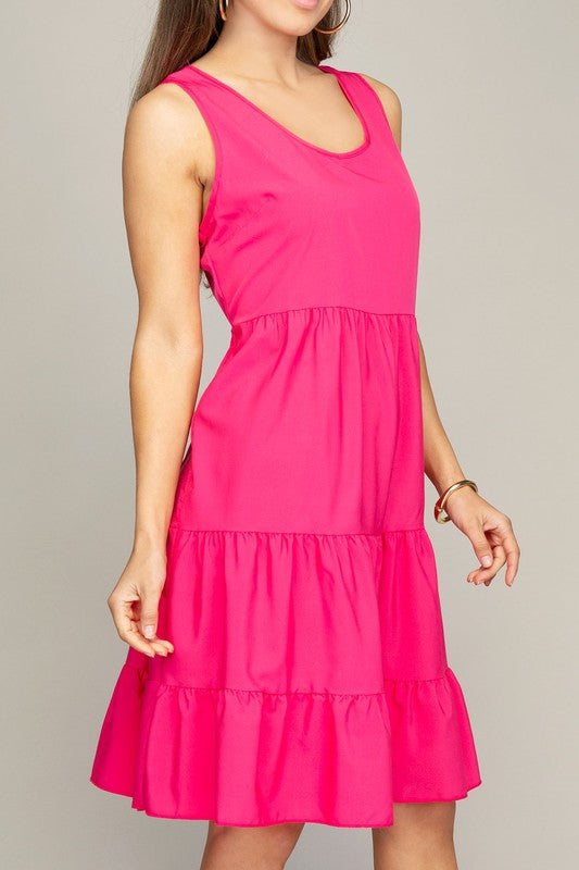 Sleeveless Tiered Dress - Online Only