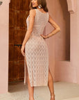 Side Split Crochet Coverup Long Beach Dress