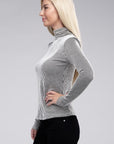 Zenana Ribbed Turtle Neck Long Sleeve Top