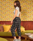 Jade By Jane Smiley Face Pattern Baggy Casual Pants PLUS