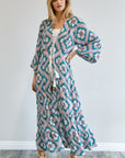 Davi & Dani Printed Long Sleeve Loose Kimono - Online Only