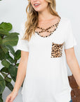 e Luna Animal Print Basic Top