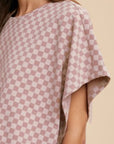 Annie Wear Checkered Round Neck Short Sleeve T-Shirt