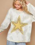 POL Washed Star Patch With Studded Top