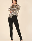 Lilou Satin Leopard Blouse