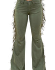 GJG Denim Texas Sun Bell Bottom in Olive