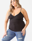 Zenobia Plus Size Lace Detail V-Neck Cami