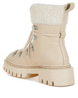 Omul Fleece & Faux Leather Boots