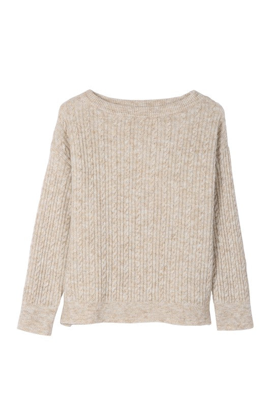 Lilous Oversize Cable Knit Sweater - Online Only