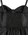 Lilou Vegan Leather Bustier Mini Dress