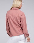 Pink Two Tone Flap Pocket Shirt