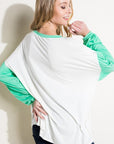 e Luna Color Block Volume Puff Sleeve Top