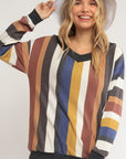 e Luna Wide V-Neck Sweatshirt