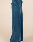 Mittoshop Mineral Wash French Terry Drawstring Wide Leg Pants