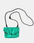 Himawari Solid Color Envelope Shape Crossbody Bag with Removable Strap