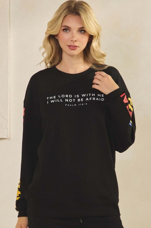 PLUS Faith Over Fear Ultra Comfy Graphic Sweatshirt