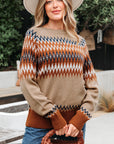 Western Geometric Knit Sweater