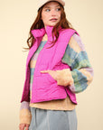 VERY J Zip Up Puffer Padded Warm Vest