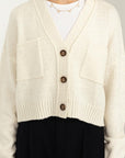 HYFVE Cute Mood Crop Shoulder Cropped Cardigan Sweater