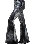 GJG Denim Metallic Bell Bottom Jean in Black- Inseam 30