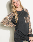 e Luna Animal Mix Sequin Pocket Sweatshirt