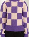 HYFVE Weekend Chills Checkered Long Sleeve Sweater