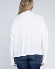 Plus Drop Shoulder Long Sleeve Top