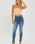 RISEN Full Size Mid Rise Ankle Skinny Jeans