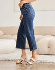 RFM Full Size Tummy Control High Waist Raw Hem Jeans