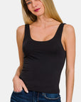 Zenana Double Layer Round Neck Tank