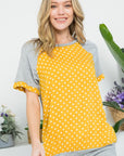 Polka Dot Mixed Casual Top - Online Only - My Pampered Life Seattle