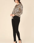 Lilou Satin Leopard Blouse