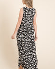 BOMBOM Leopard Maxi Dress with Pockets