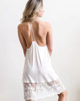 Romantic Lace Trim Slip Dress – T-Back Layering Dress