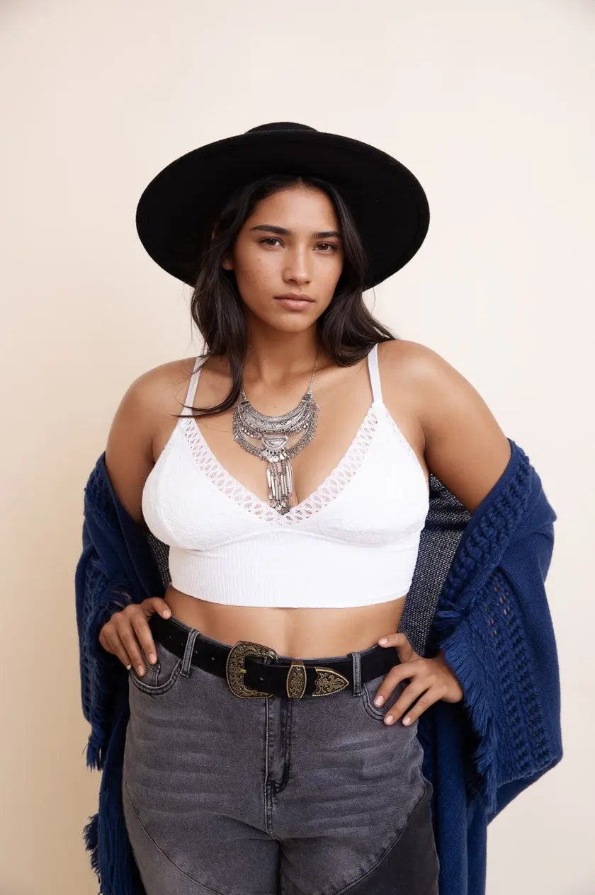 Plus Size Lace Trim Brami