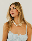 Chunky Three Piece Pearl Necklace