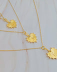 Clip Hanging Initial Heart Necklace