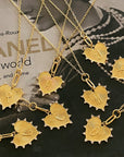 Clip Hanging Initial Heart Necklace